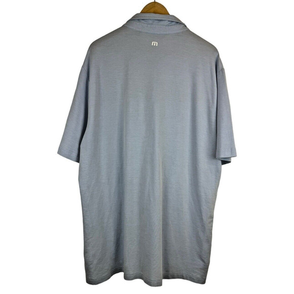 Travis Mathew Polo Men's XXL Blue Short Sleeve Golf Preppy Soft Stripe - Picture 7 of 7